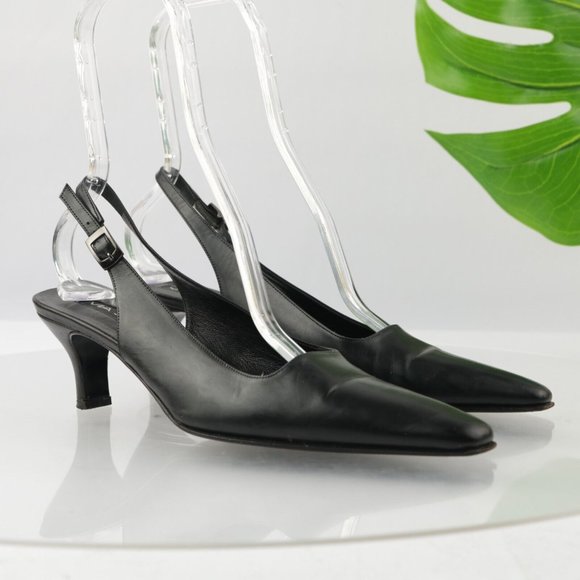 Via Spiga Black Slingback Heels - Picture 1 of 15